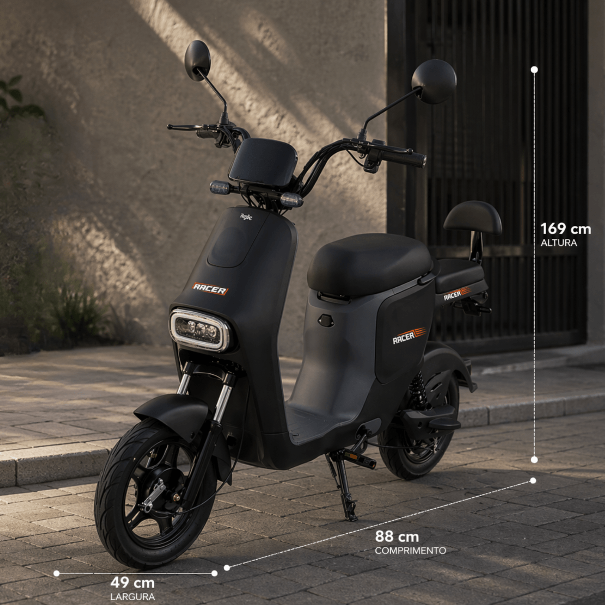 Scooter Elétrica Racer Cinza RF6642 Agile | FastStore PDP