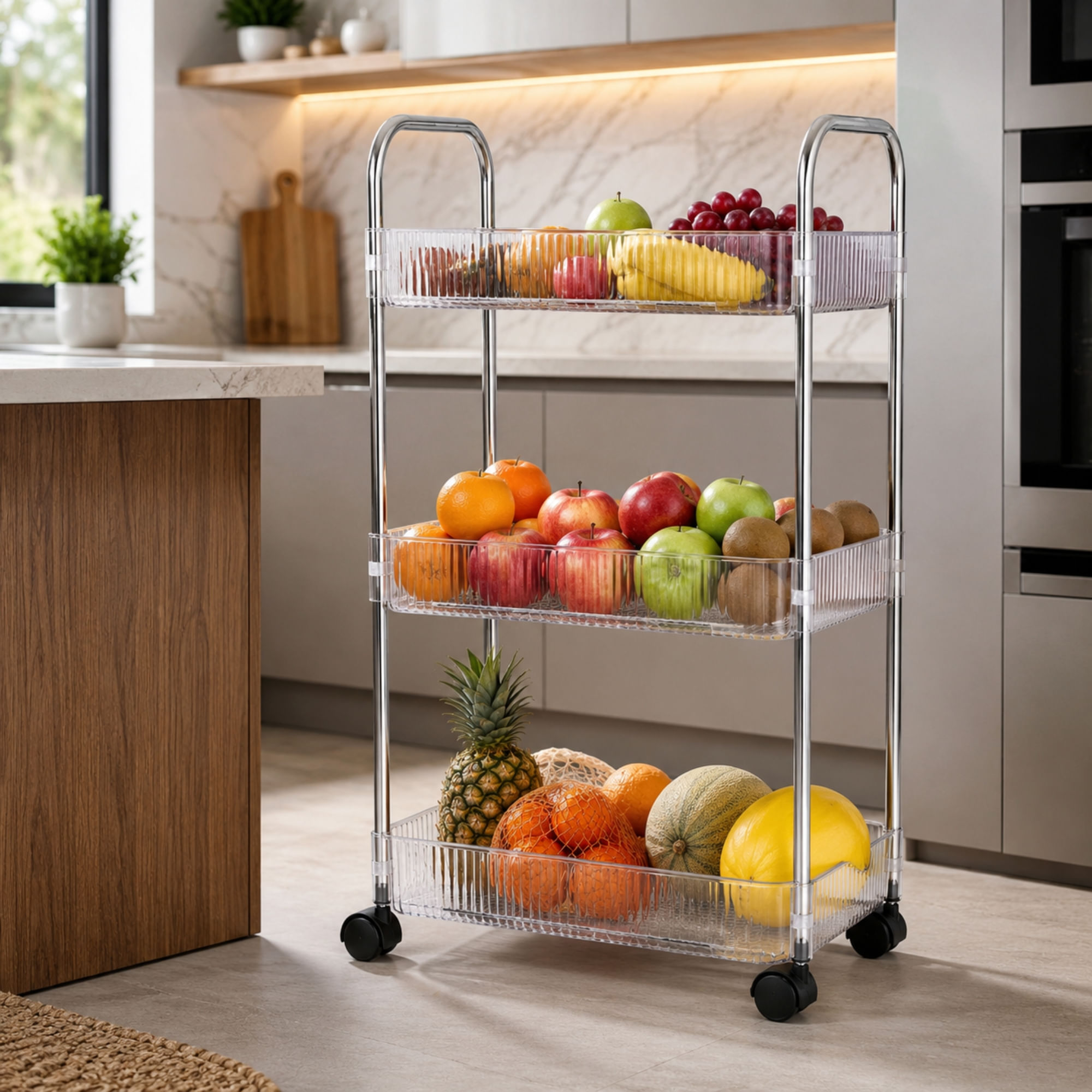 Fruteira de Chão Metal 3 Andares 62cm RF4595 | FastStore PDP