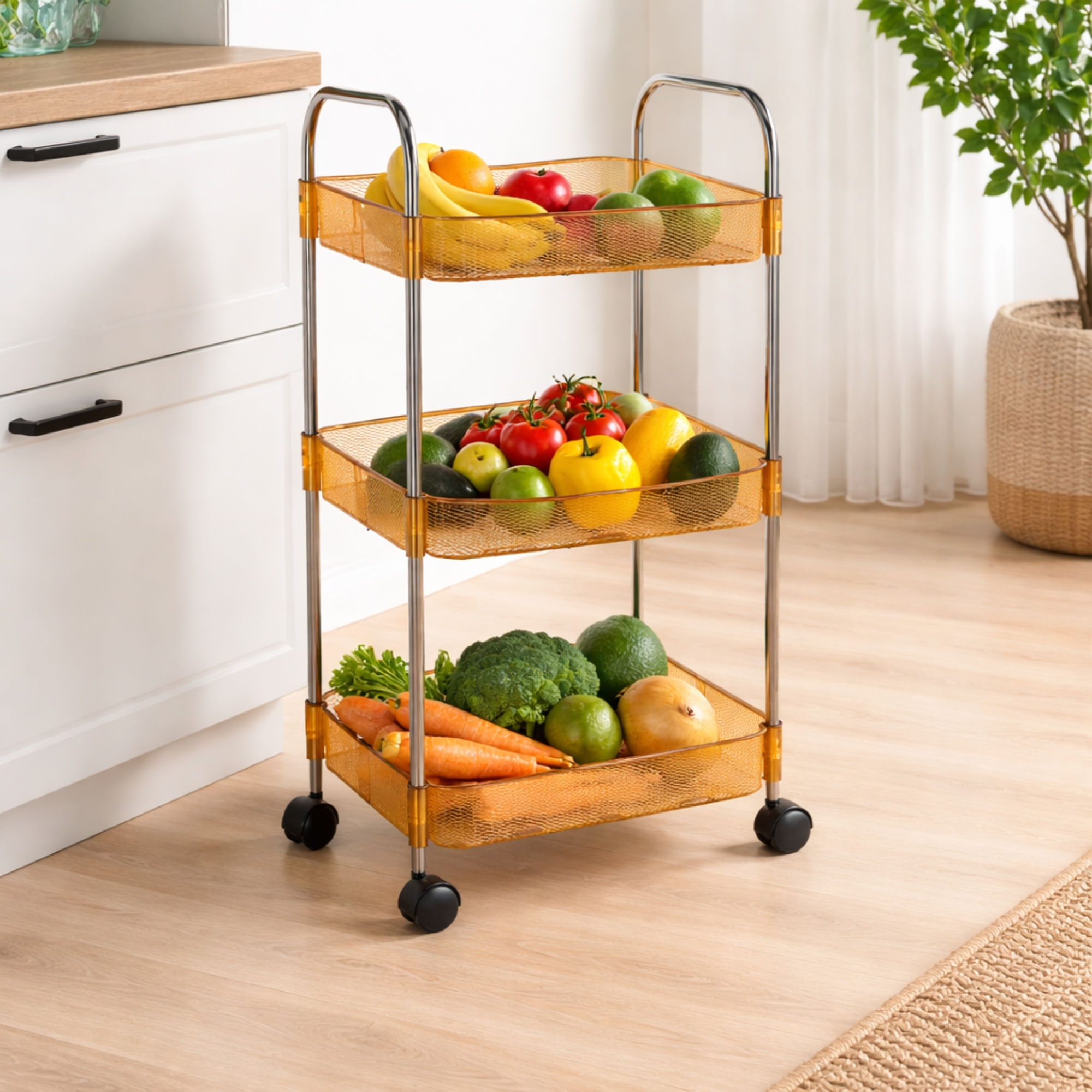Fruteira de Chão Metal 3 Andares Mozaic RF4597 | FastStore PDP