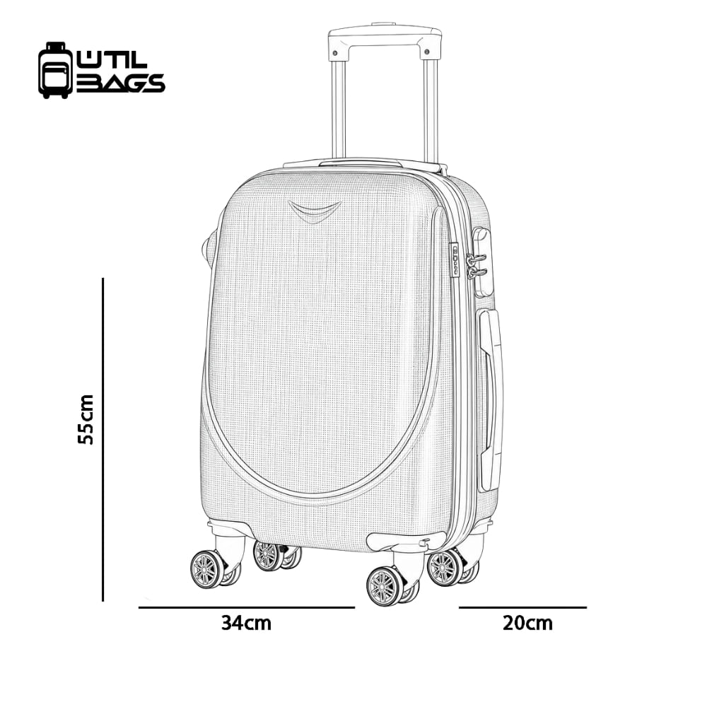 Mala de Viagem Bordo Bali Prata 20 Util Bags 55cm UB5233D2