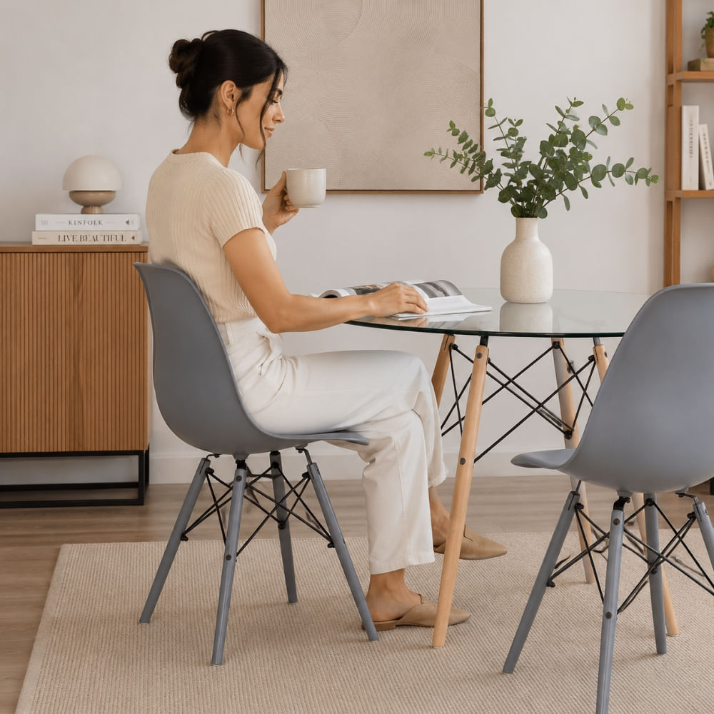 Cadeira Eiffel Up Cinza 82x46x40cm Mozaic RF4609 | FastStore PDP