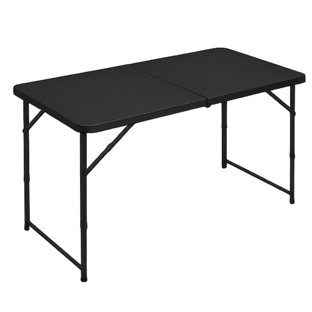 Mesa Dobrável Portátil Preto 1.22x61x74cm Mozaic RF6620